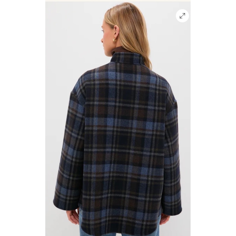 Tuckernuck Navy and Plaid Reversible Bonnie Jacket Stand Collar Large NWT - Picture 4 of 10